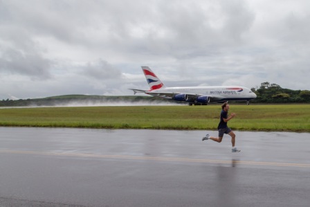 British Airways Man Vs Plane Rudolph Raath wins fastest time