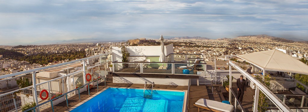 Saint George Lycabettus Hotel. High up overlooking magnificent Athens. 3 POOL-PANORAMA