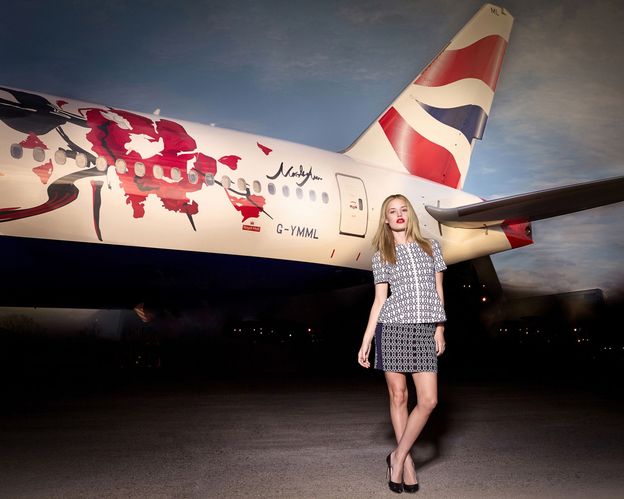 Georgia May Jagger launches British Airways GREAT aircraft in style