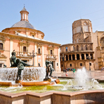 Valencia Cathedral and Fountain