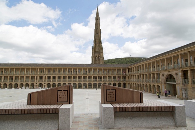 Stuart Forster visits the Piece Hall in Halifax following its re-opening. SF Halifax PieceHall 015