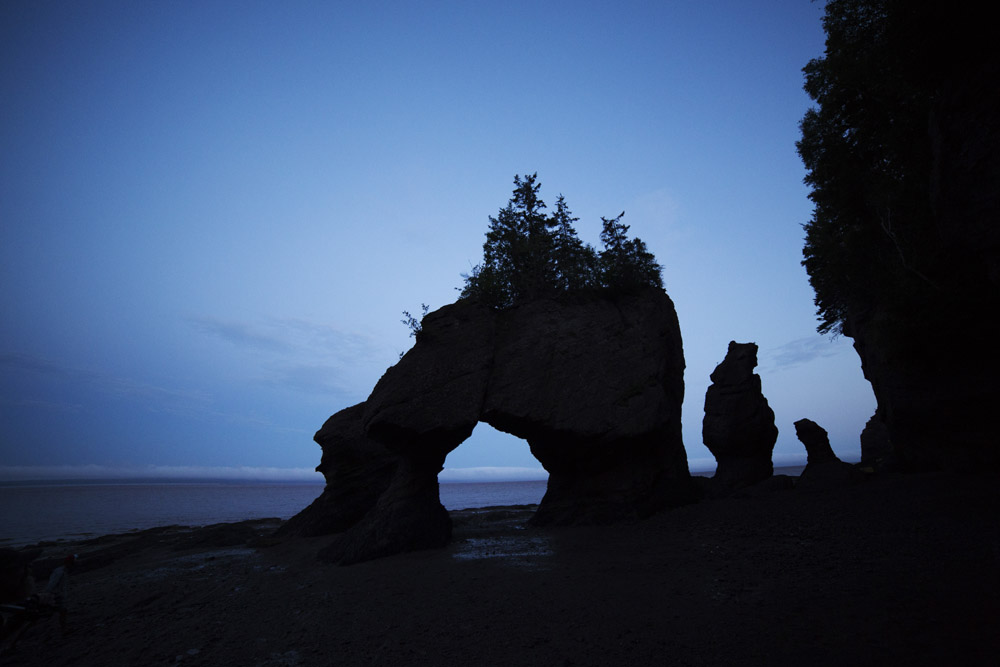 Night Photography At Hopewell Rocks, New Brunswick