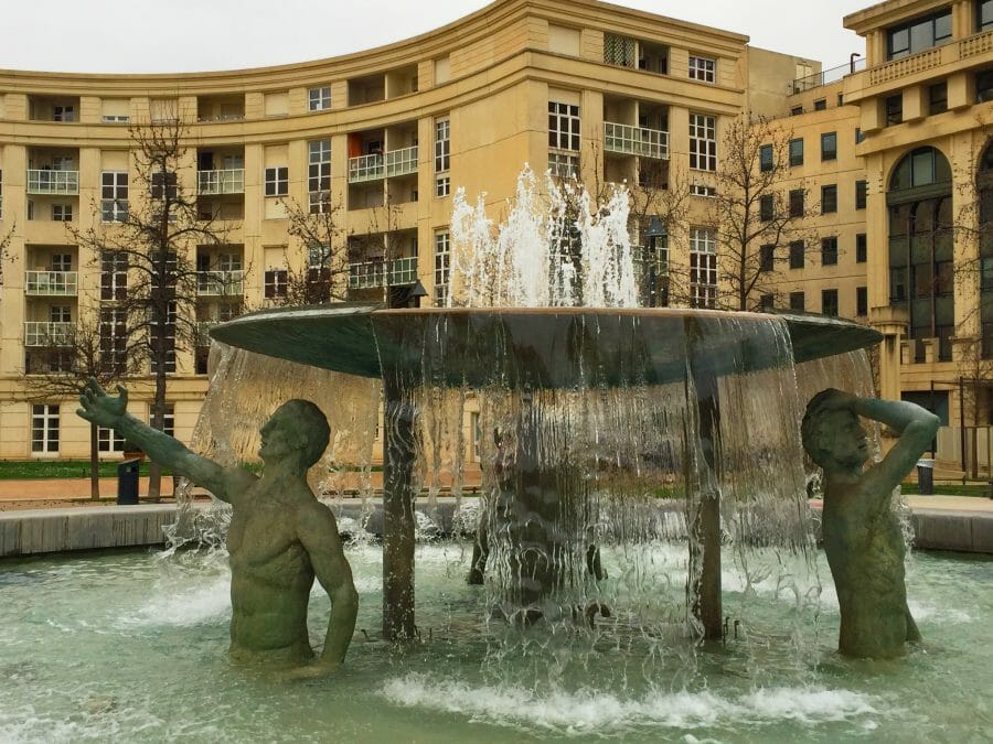 Montpellier Antigone fountain