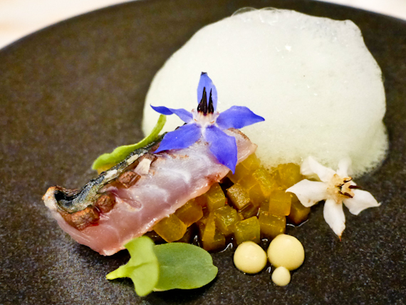 Rupert Parker gives his Guide to Fine Dining in Lisbon Taberna Fina Mackerel w cucumber