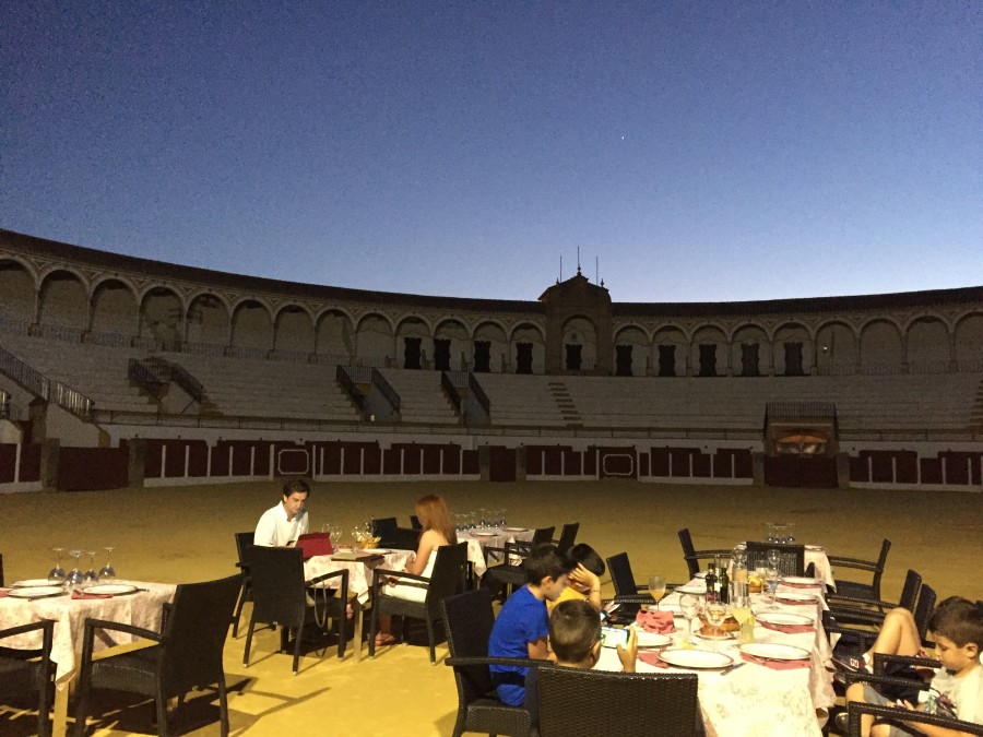 Dining in Antequera bull ring