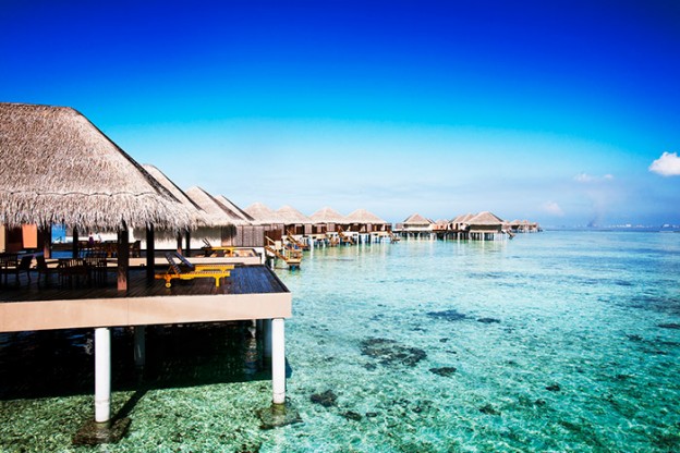 One of five Adaaran resorts in the Maldives, the Adaaran Prestige Vadoo is a short speedboat ride from urban Malé. 