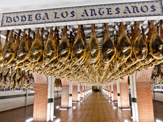 Rupert Parker discovers Ibérica ham and sherry in Andalucia while hiking around Picos de Aroche Natural Park. Iberico Hams in Jabugo