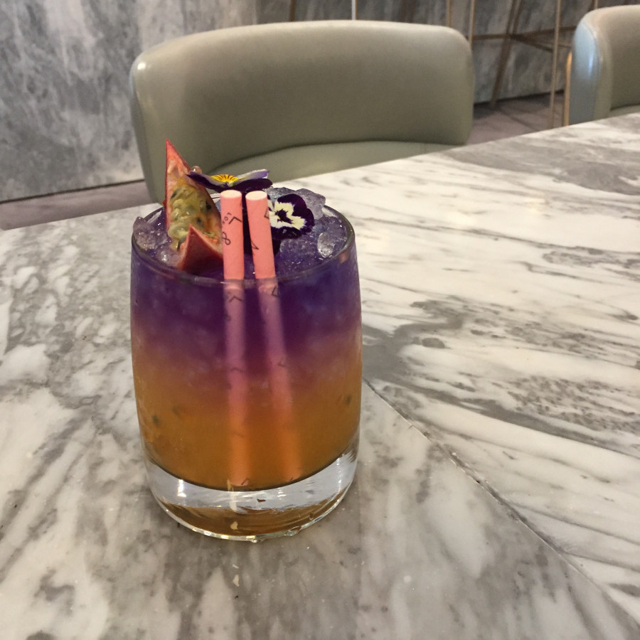 EL&N Cafe At Selfridges. Shopping and delicious food, what could be better 2 ELN Ombree passionfruit mocktail e1603281465959