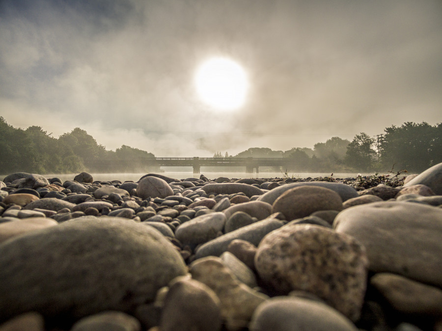 Stones by the River Lochy. Picture Visit Scotland and Airborne Lens