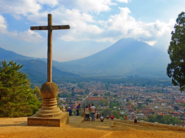 Guatemala 5 Antigua Hill of the Cross and Water Volcano P1210041 copy e1609781339914