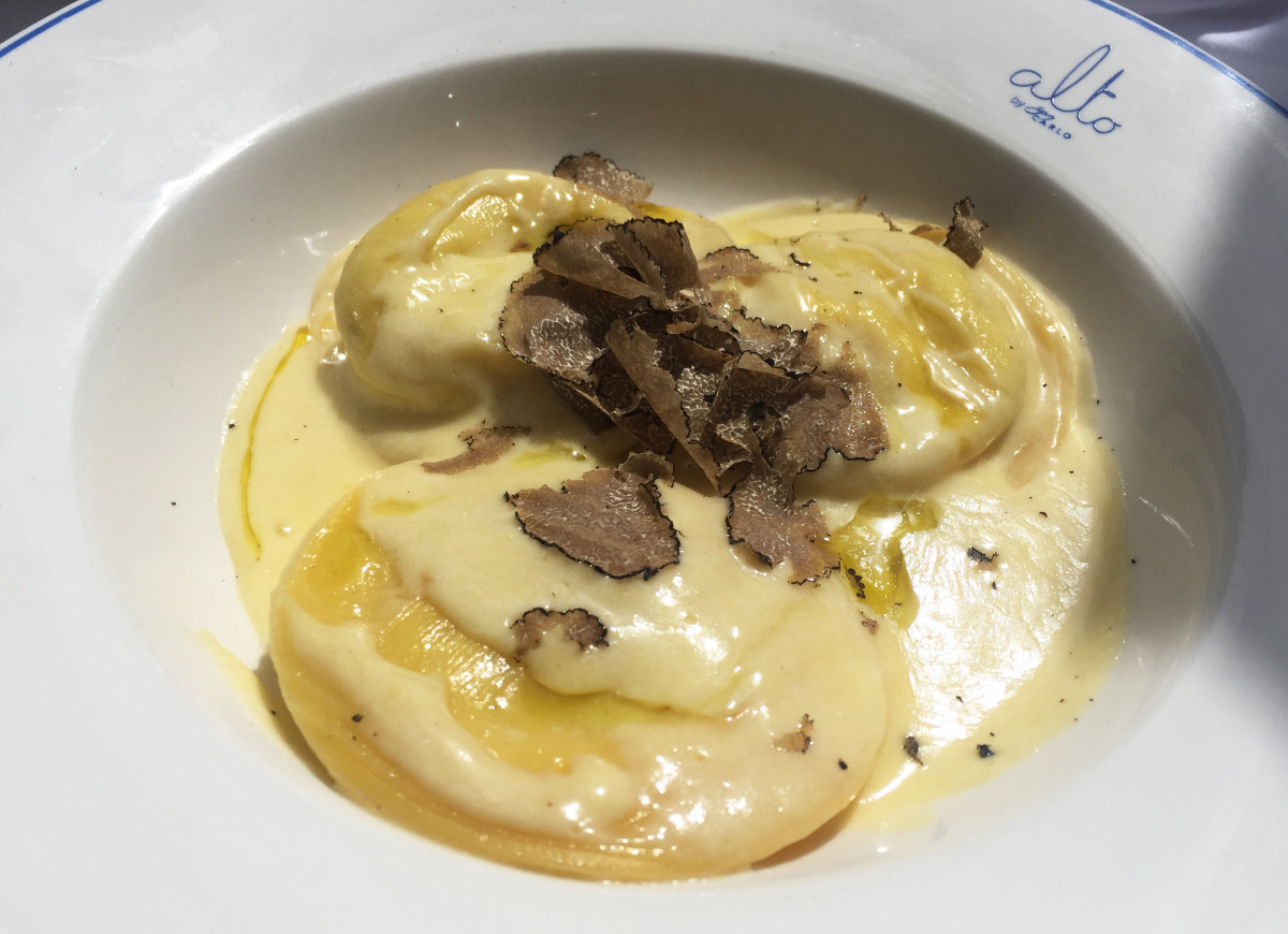 Alto ravioli with pecorino and truffle