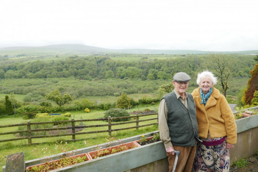 Dilwyn and Suzanne Vaughan in their magnificent garden