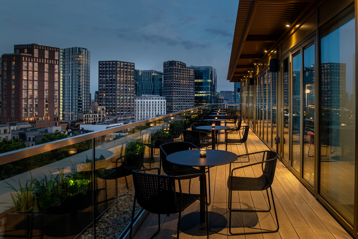 Hyatt Place London City East views from Pocketsquare Skyline Bar and Terrace