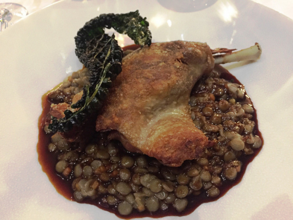 Duck confit at the Mirabelle