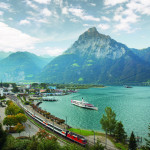 Beverley Watts travels from Lucerne to Lugano by train for a floral journey through Switzerland’s Spring flowers. ST Flueelen Gotthard Panorama Express 51504