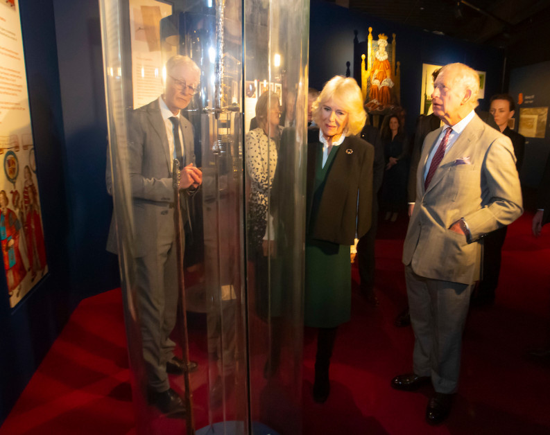 King Charles and Queen Consort with Eamonn at Waterford Treasures 1