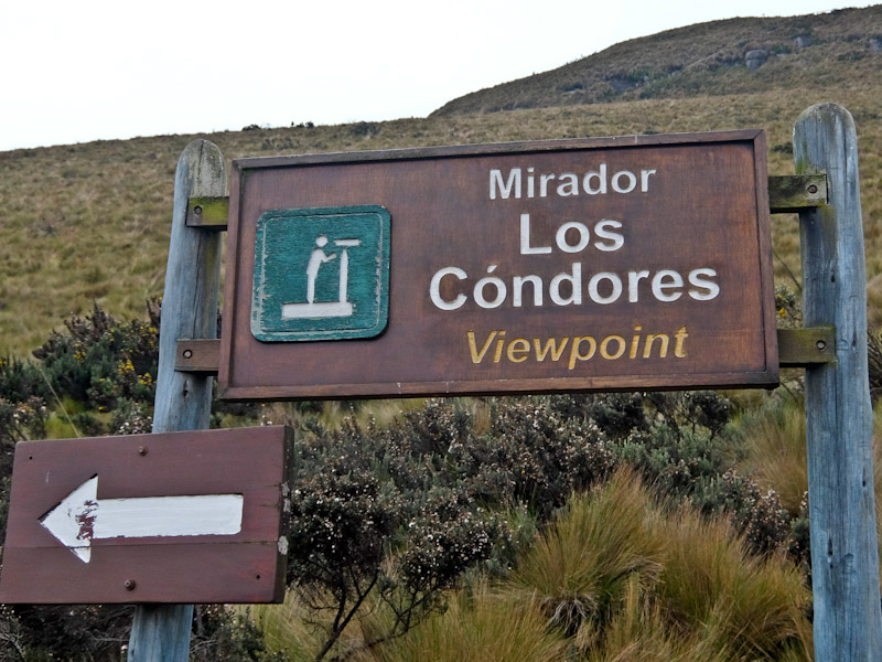 Mirador Los Condores Sign