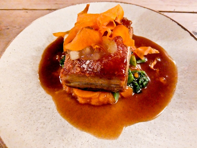Slow Cooked Pork Belly.