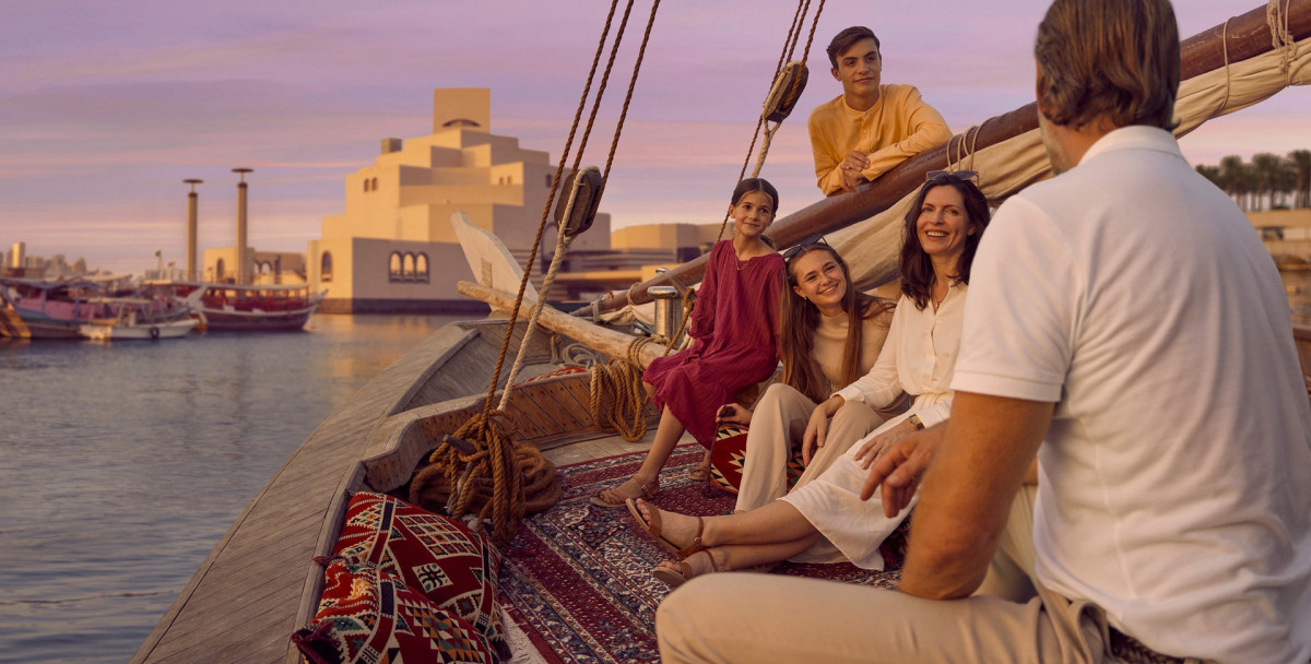 Tourism in Qatar post World Cup Family Dhiw Boat