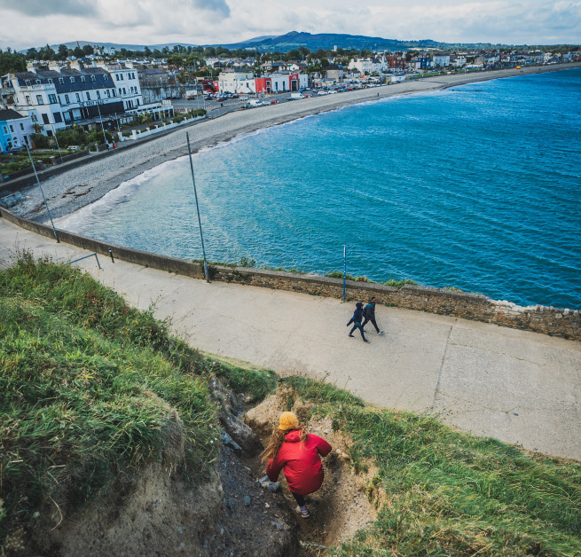 Walkers at Bray Head