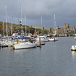 The Isle of Man Harbour and Peel Castle