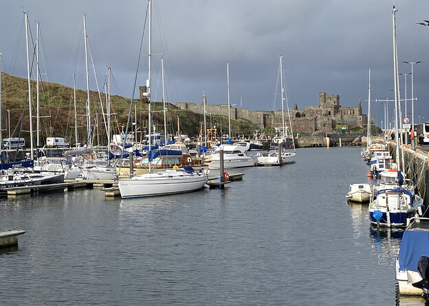 The Isle of Man Harbour and Peel Castle
