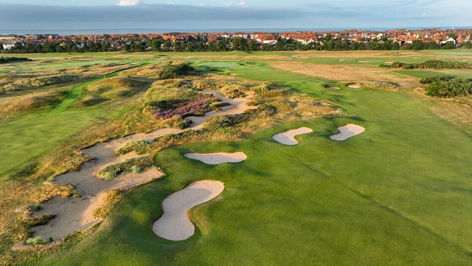 Andy Mossack plays at Royal Lytham & St Annes Golf Club and despite the giant bunkers and fierce winds finds it a glorious experience.
