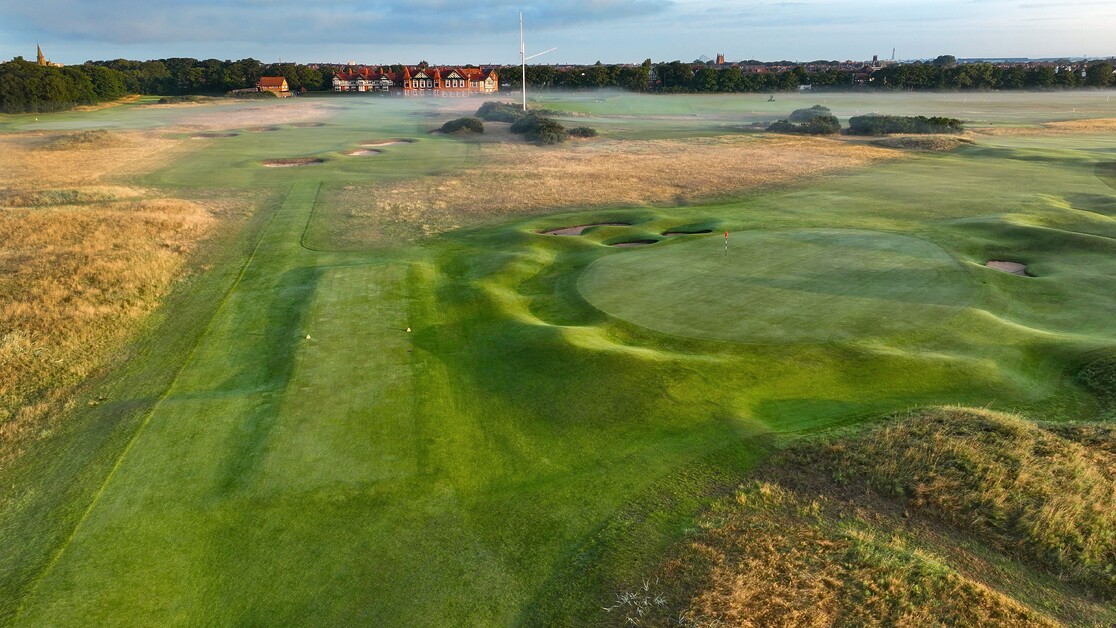 Andy Mossack plays at Royal Lytham & St Annes Golf Club and despite the giant bunkers and fierce winds finds it a glorious experience.
