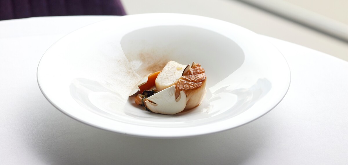 Judith Baker reviews Angler a Michelin starred restaurant on the top of South Place Hotel in the City of London with a stunning rooftop terrace and fresh sustainable British seafood.